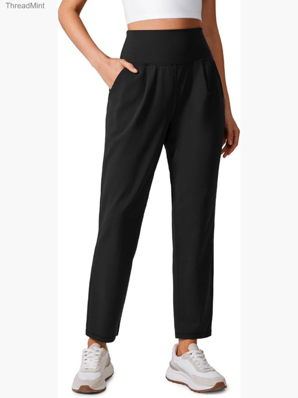 Butterlift Ankle Yoga Pants 27" with Pockets Tapered Pleated